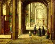 Hendrick van Steenwyck the Younger - The Interior of a Gothic Church looking East